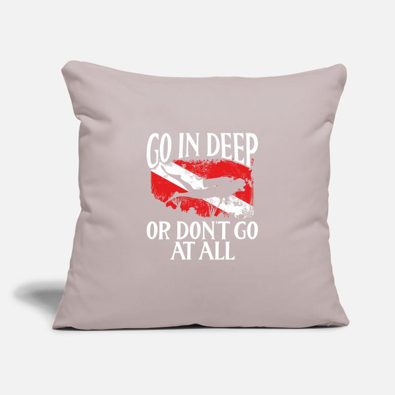 Go deep or don't go Sofa pillowcase 17,3'' x 17,3'' (45 x 45 cm)