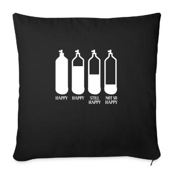 Have fun diving - Sofa pillowcase 17,3'' x 17,3'' (45 x 45 cm) - black - Front