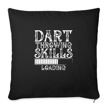 Compétences de lancer de fléchettes de chargement - Housse de coussin décorative 45 x 45 cm - noir - Devant