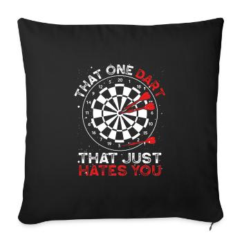 An arrow hates you - Sofa pillowcase 17,3'' x 17,3'' (45 x 45 cm) - black - Front