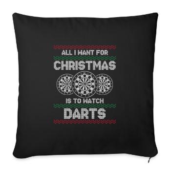 Je veux voir des fléchettes - Housse de coussin décorative 45 x 45 cm - noir - Devant