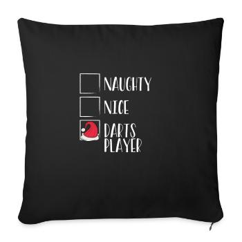 Best Friends List for Darts Players - Sofa pillowcase 17,3'' x 17,3'' (45 x 45 cm) - black - Front