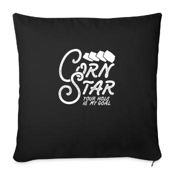 Corn star - Sofa pillowcase 17,3'' x 17,3'' (45 x 45 cm) - black - Front