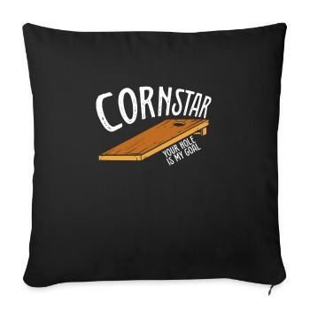 Cornstar Wooden Plate - Sofa pillowcase 17,3'' x 17,3'' (45 x 45 cm) - black - Front
