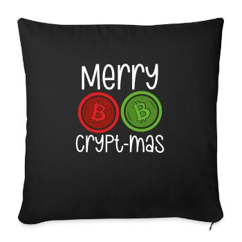 Merry Crypto Christmas - Sofa pillowcase 17,3'' x 17,3'' (45 x 45 cm) - black - Front
