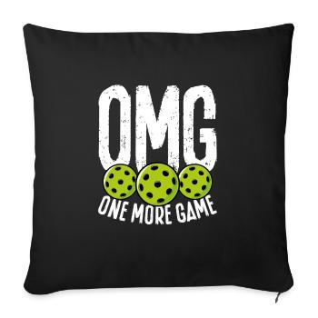 Un autre match de pickleball - Housse de coussin décorative 45 x 45 cm - noir - Devant