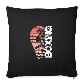 Boxhandschuh - Sofakissenbezug 45 x 45 cm - Schwarz - Vorne
