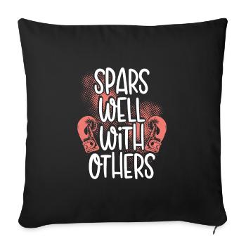 Spart Gut Mit Anderen - Sofakissenbezug 45 x 45 cm - Schwarz - Vorne