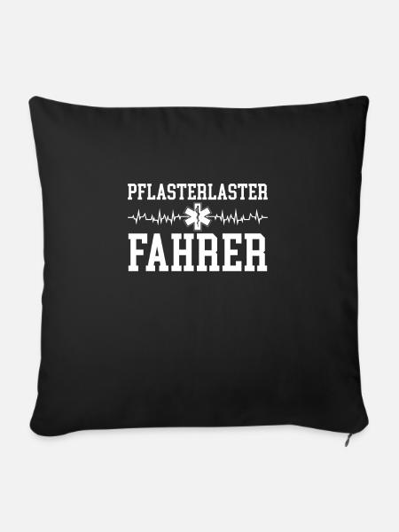 Pflasterlaster fahrer - Sofakissenbezug 45 x 45 cm - Schwarz