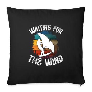 En attendant le vent - Housse de coussin décorative 45 x 45 cm - noir - Devant
