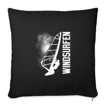 Windsurfen Surfer - Sofakissenbezug 45 x 45 cm - Schwarz - Vorne