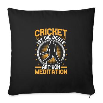Cricket Ist Die Beste Kunst Der - Sofakissenbezug 45 x 45 cm - Schwarz - Vorne