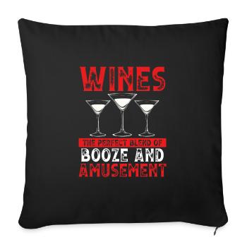 Weine Die Perfekte Mischung - Sofakissenbezug 45 x 45 cm - Schwarz - Vorne