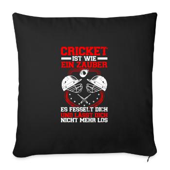 Cricket Ist Magie - Sofakissenbezug 45 x 45 cm - Schwarz - Vorne