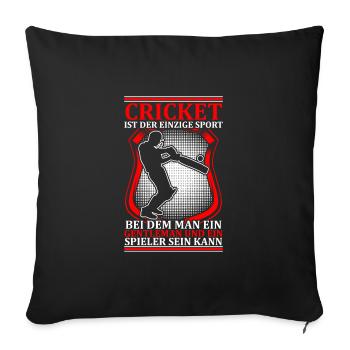 Cricket Das Einzige Spiel - Sofakissenbezug 45 x 45 cm - Schwarz - Vorne