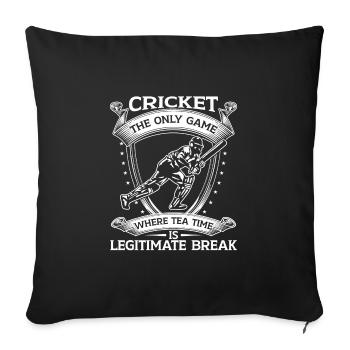 Le cricket le seul jeu - Housse de coussin décorative 45 x 45 cm - noir - Devant