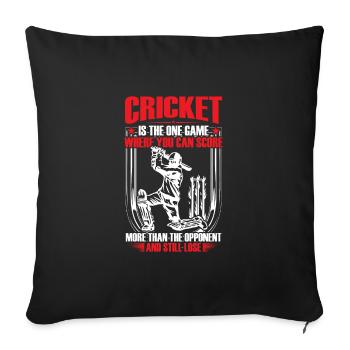 Cricket Ist Das Eine Spiel - Sofakissenbezug 45 x 45 cm - Schwarz - Vorne