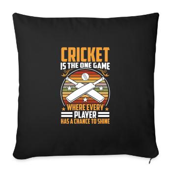 Cricket Ist Das Eine Spiel - Sofakissenbezug 45 x 45 cm - Schwarz - Vorne