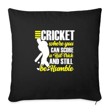 Cricket où vous pouvez marquer - Housse de coussin décorative 45 x 45 cm - noir - Devant