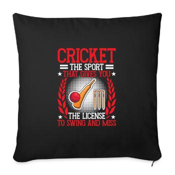 Le cricket vous donne la licence de - Housse de coussin décorative 45 x 45 cm - noir - Devant