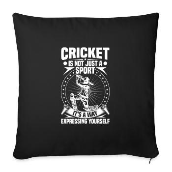 Le cricket est un moyen de - Housse de coussin décorative 45 x 45 cm - noir - Devant