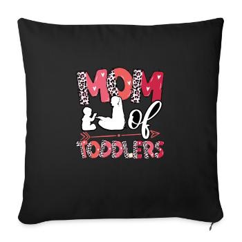 Mother of infants - Sofa pillowcase 17,3'' x 17,3'' (45 x 45 cm) - black - Front