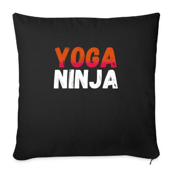 Yoga ninja - Sofa pillowcase 17,3'' x 17,3'' (45 x 45 cm) - black - Front