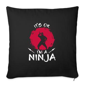 C’est bon, je suis un ninja - Housse de coussin décorative 45 x 45 cm - noir - Devant