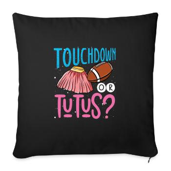 Touchdown ou Tutus - Housse de coussin décorative 45 x 45 cm - noir - Devant