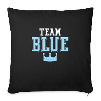 Couronne bleue de l’équipe - Housse de coussin décorative 45 x 45 cm - noir - Devant