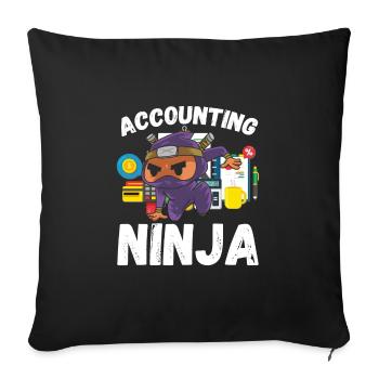Accounting Ninja - Sofa pillowcase 17,3'' x 17,3'' (45 x 45 cm) - black - Front