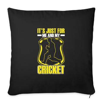C’est juste pour moi et mon cricket - Housse de coussin décorative 45 x 45 cm - noir - Devant