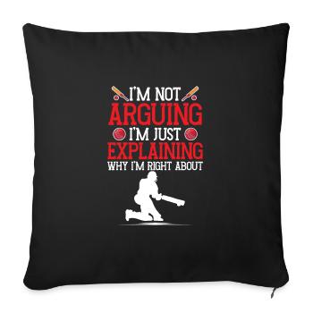 Je ne discute pas, je ne fais qu’expliquer - Housse de coussin décorative 45 x 45 cm - noir - Devant