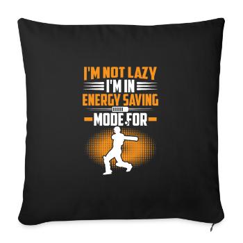 Je ne suis pas paresseux pour le cricket - Housse de coussin décorative 45 x 45 cm - noir - Devant