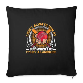 Je ne gagne pas toujours au cricket - Housse de coussin décorative 45 x 45 cm - noir - Devant
