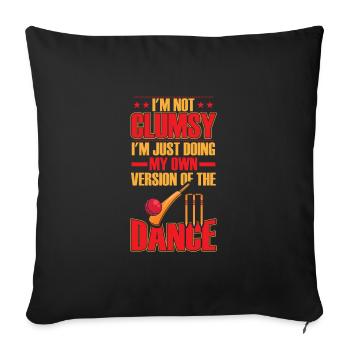 Je ne suis pas maladroit au cricket - Housse de coussin décorative 45 x 45 cm - noir - Devant
