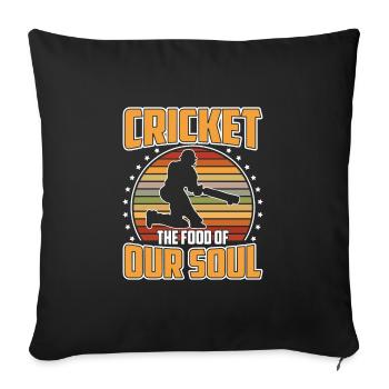 Le cricket, la nourriture de notre âme - Housse de coussin décorative 45 x 45 cm - noir - Devant