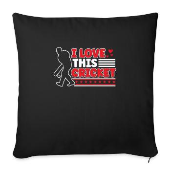 I love this cricket - Sofa pillowcase 17,3'' x 17,3'' (45 x 45 cm) - black - Front