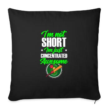 Je suis juste concentré, excité - Housse de coussin décorative 45 x 45 cm - noir - Devant