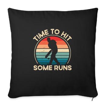 Time to do a few runs - Sofa pillowcase 17,3'' x 17,3'' (45 x 45 cm) - black - Front