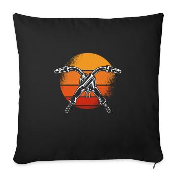 Rétro soleil du bâton de soudure - Housse de coussin décorative 45 x 45 cm - noir - Devant