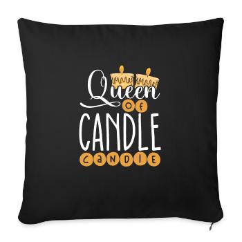 Reine de la fabrication de bougies - Housse de coussin décorative 45 x 45 cm - noir - Devant