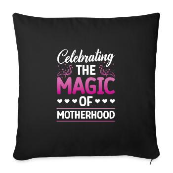 Celebrating the magic - Sofa pillowcase 17,3'' x 17,3'' (45 x 45 cm) - black - Front