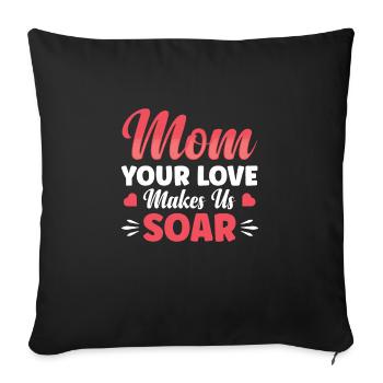 Your love makes us ascend - Sofa pillowcase 17,3'' x 17,3'' (45 x 45 cm) - black - Front