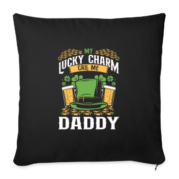 Good luck charms, call me daddy - Sofa pillowcase 17,3'' x 17,3'' (45 x 45 cm) - black - Front