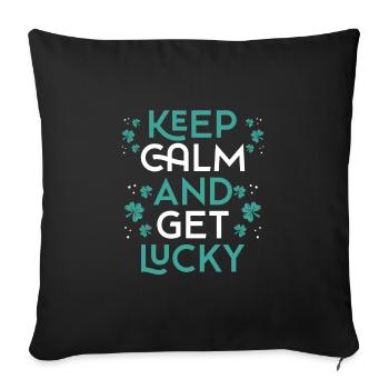 Keep calm and be lucky - Sofa pillowcase 17,3'' x 17,3'' (45 x 45 cm) - black - Front