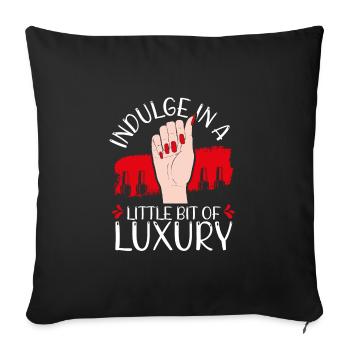 Un peu de luxe - Housse de coussin décorative 45 x 45 cm - noir - Devant