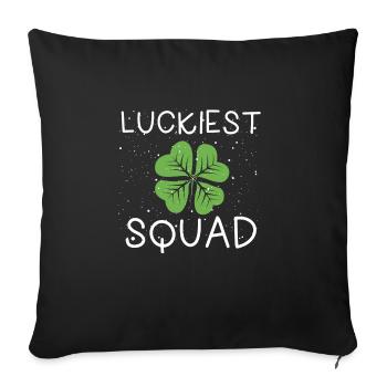 Happiest Shamrock troupe - Sofa pillowcase 17,3'' x 17,3'' (45 x 45 cm) - black - Front