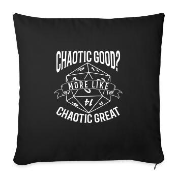 Chaotisch Gut Eher Großartig - Sofakissenbezug 45 x 45 cm - Schwarz - Vorne