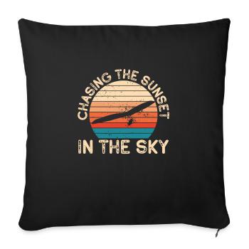 Auf Der Jagd Nach Dem Sonnenuntergang Am - Sofakissenbezug 45 x 45 cm - Schwarz - Vorne